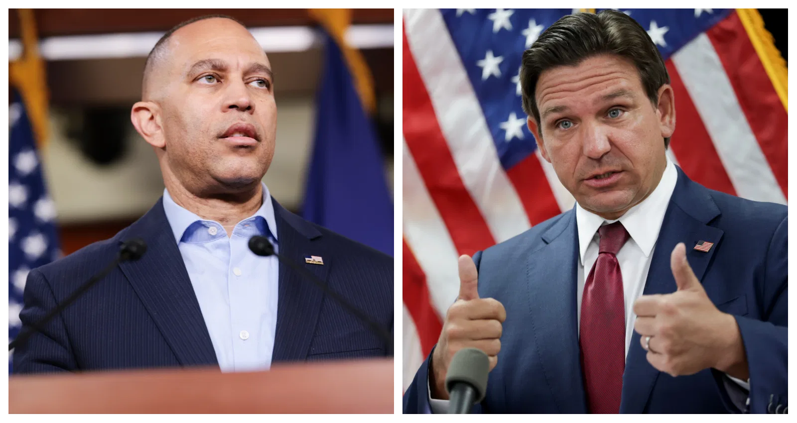 Jeffries, DeSantis Clash As Florida Redistricting Set to Begin